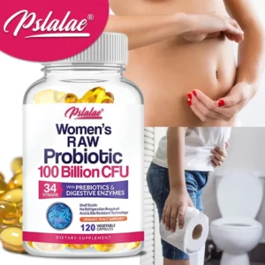 100 Billion Natural Organic Probiotics, Digestive Enzymes - Gut & Immune Health, Gas & Bloating Relief - Image 1