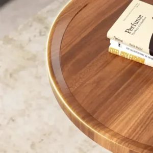 Creative Round Triangle Coffee Table Double Storage Side Table Load-Bearing Tea Bar Recessed Desktop Sofa Table - Image 4