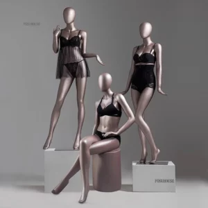 Female Full Body Gathered Underwear Model Props High-end Golden Bra Display Stand American Mannequin Clothes Dummy Manikin Torso - Image 3
