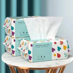 120PCS Disposable Thick 100% Cotton Face Towel Make Up Soft Removing Wipes Dry Cleanser Towelettes For Skin Care - Image 1