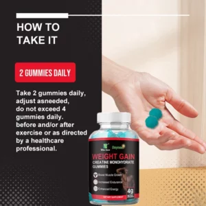 1 Bottle of Weight Gain Gummies Increase Muscle Fudge Energy Levels - Image 4