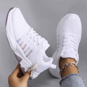 Spring new women's sports shoes, fashionable, breathable, lightweight, non-slip, wear-resistant, casual sports shoes, flat shoes - Image 7