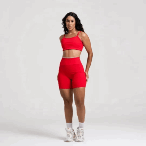 European and American Seamless Thread Yoga Shorts, Three Part Yoga Pants, Seamless Sports Tight Fit, High Waisted Fitness Pants - Image 6