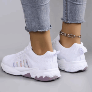 Spring new women's sports shoes, fashionable, breathable, lightweight, non-slip, wear-resistant, casual sports shoes, flat shoes - Image 6