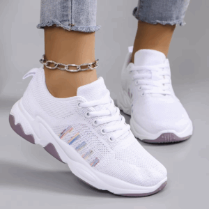 Spring new women's sports shoes, fashionable, breathable, lightweight, non-slip, wear-resistant, casual sports shoes, flat shoes - Image 5