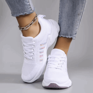 Spring new women's sports shoes, fashionable, breathable, lightweight, non-slip, wear-resistant, casual sports shoes, flat shoes - Image 4