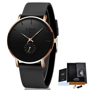 LIGE New Fashion Mens Watches Top Brand Luxury Sport Waterproof Simple Ultra-Thin Watches Men Quartz Clock Relogio Masculino+Box - Image 6
