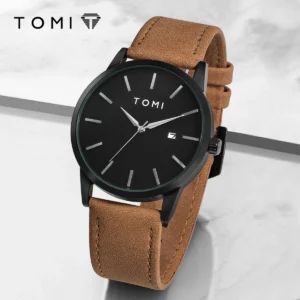 TOMI Brand Fashionable Men's Watch Luxurious Small Disc Dial Design Quartz Watch - Image 1