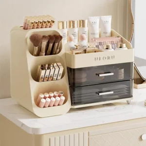 Makeup Organizer With Drawers Large Cosmetic Skincare Jewelry Perfume Storage Box For Home Countertop Vanity Bathroom Bedroom - Image 3