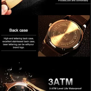 New Luxury Watches for Men Simple Casual Leather Men's Wristwatch Quartz Clock Fashion Business Man Watch Reloj Para Hombre - Image 5