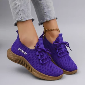 Spring and Autumn New Women's Casual Lace up Sports Shoes Comfortable, Breathable, Lightweight, Wear Resistant Sports and Leisur - Image 1