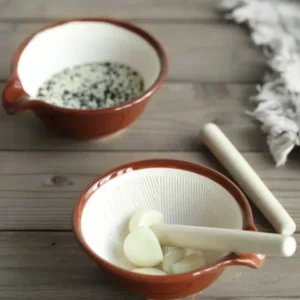 Japanese manual ceramic bowl grinding kitchen mash garlic artifact masher garlic grinder sesame - Image 4