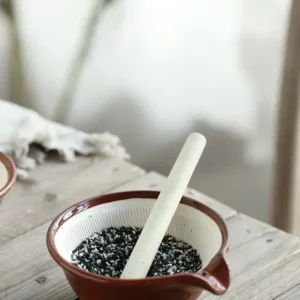 Japanese manual ceramic bowl grinding kitchen mash garlic artifact masher garlic grinder sesame - Image 3
