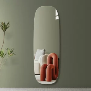Unique Irregular Shaped Full-Length Mirror - DIY Self-Adhesive Acrylic Wall Mirror for Bathroom, Bedroom, Dorm No Drill - Image 3