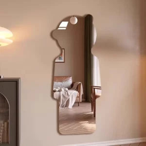 Unique Irregular Shaped Full-Length Mirror - DIY Self-Adhesive Acrylic Wall Mirror for Bathroom, Bedroom, Dorm No Drill - Image 6