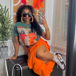 Fashion Hiphop Women Avatar Printed Loose Shirts Tops Summer Short Sleeve O Neck T Shirt Party Dance Cool Big Shirts Streetwear - Image 4