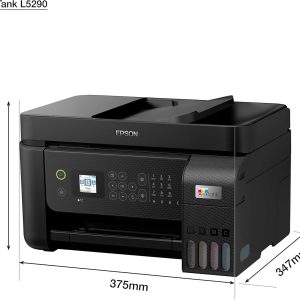 Epson EcoTank L5290 Office ink tank printer A4 colour 4 in 1 printer with ADF, Wi Fi and Smart Panel Connectivity and LCD screen, Black, Compact - Image 9