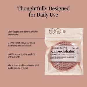 Kitsch Scalp Massager for Hair Care - Shampoo Brush Scalps - Terracotta Scalp Scrubber & Shower Brush For Hair- Refreshing Dandruff Brush, Scalp Massage Tool and Hair Scrubber for Relaxing Bath - Image 4
