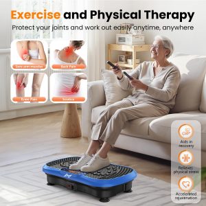 Vibration Plate Exercise Machine Fitness Platform Body Vibrating Board Curved Design 200W Powerful Oscillating 120 Level Shake Plate for Lymphatic Drainage Recovery Whole Body Toning With Handles - Image 4