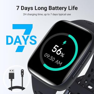 Smart Watches for Men (2 Bands), [1.85" AMOLED Screen] Fitness Tracker Compatible with Android/iPhone, 3ATM Waterproof, Bluetooth Calls, AI Control, Heart Rate/SpO2/Sleep Monitor, 7 Days Battery - Image 2