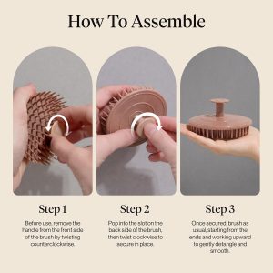 Kitsch Scalp Massager for Hair Care - Shampoo Brush Scalps - Terracotta Scalp Scrubber & Shower Brush For Hair- Refreshing Dandruff Brush, Scalp Massage Tool and Hair Scrubber for Relaxing Bath - Image 3