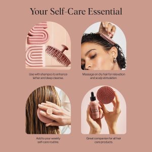 Kitsch Scalp Massager for Hair Care - Shampoo Brush Scalps - Terracotta Scalp Scrubber & Shower Brush For Hair- Refreshing Dandruff Brush, Scalp Massage Tool and Hair Scrubber for Relaxing Bath - Image 6