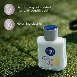 NIVEA MEN Sensitive Post Shave Balm, After Shave Balm for Men, 3.3 FL OZ After Shave Balm for Men with Sensitive Skin, VitaminPro Complex, Fast Absorbing, Non Greasy and Non Sticky, Alcohol Free - Image 7