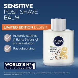 NIVEA MEN Sensitive Post Shave Balm, After Shave Balm for Men, 3.3 FL OZ After Shave Balm for Men with Sensitive Skin, VitaminPro Complex, Fast Absorbing, Non Greasy and Non Sticky, Alcohol Free - Image 11