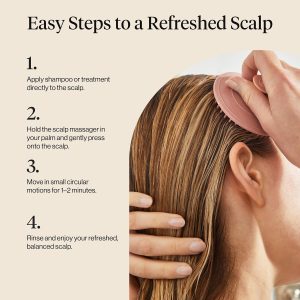 Kitsch Scalp Massager for Hair Care - Shampoo Brush Scalps - Terracotta Scalp Scrubber & Shower Brush For Hair- Refreshing Dandruff Brush, Scalp Massage Tool and Hair Scrubber for Relaxing Bath - Image 5
