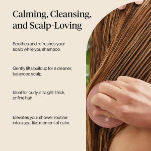 Kitsch Scalp Massager for Hair Care - Shampoo Brush Scalps - Terracotta Scalp Scrubber & Shower Brush For Hair- Refreshing Dandruff Brush, Scalp Massage Tool and Hair Scrubber for Relaxing Bath - Image 7
