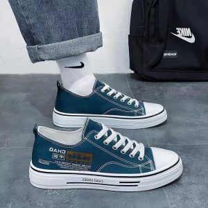 Men's Korean Style Canvas Sneakers 2026 Summer Breathable Lightweight Casual Daily Streetwear Anti Slip Multicolor Footwear - Image 4