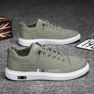 New Breathable Men Shoes Casual Solid Color Lace Up Shoes Low Cut Comfortable Sneakers Trendy Male Versatile Flats Zapatos Homme - Image 4