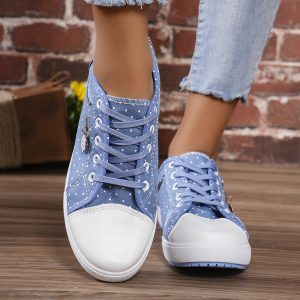2026 New Model Student Solid Color Hollow Casual Flat Canvas Shoes Trendy Versatile Single Shoes - Image 5
