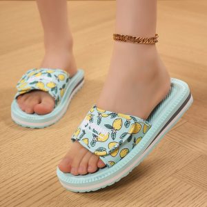 Women's Summer Outdoor Beach Sandals, Adjustable Slip-On Sandals, Lightweight Flat Sandals, Fashionable Craft Sandals - Image 4