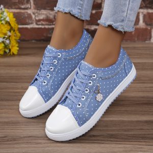 2026 New Model Student Solid Color Hollow Casual Flat Canvas Shoes Trendy Versatile Single Shoes - Image 4