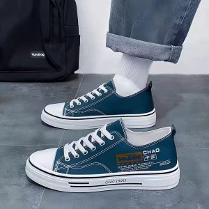 Men's Korean Style Canvas Sneakers 2026 Summer Breathable Lightweight Casual Daily Streetwear Anti Slip Multicolor Footwear - Image 2