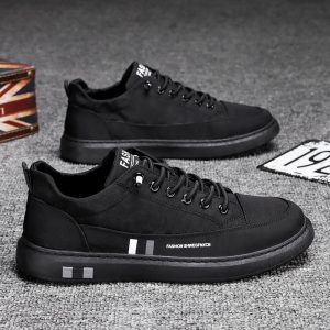 New Breathable Men Shoes Casual Solid Color Lace Up Shoes Low Cut Comfortable Sneakers Trendy Male Versatile Flats Zapatos Homme - Image 5