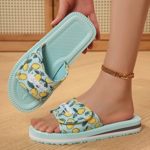 Women's Summer Outdoor Beach Sandals, Adjustable Slip-On Sandals, Lightweight Flat Sandals, Fashionable Craft Sandals - Image 5
