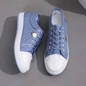 2026 New Model Student Solid Color Hollow Casual Flat Canvas Shoes Trendy Versatile Single Shoes - Image 3