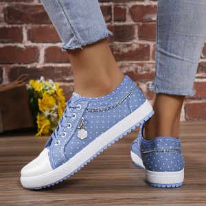 2026 New Model Student Solid Color Hollow Casual Flat Canvas Shoes Trendy Versatile Single Shoes - Image 2