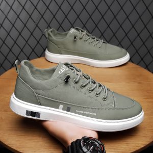 New Breathable Men Shoes Casual Solid Color Lace Up Shoes Low Cut Comfortable Sneakers Trendy Male Versatile Flats Zapatos Homme - Image 7