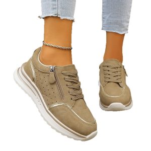 Large Size Side Zipper Breathable Sneakers 2026 Autumn New Muffin Comfortable Casual Running Shoes 43 - Image 3