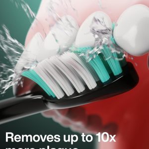 Aquasonic Black Series Ultra Whitening Toothbrush – ADA Accepted Electric Toothbrush- 8 Brush Heads & Travel Case – 40,000 VPM Electric Motor & Wireless Charging - 4 Modes w Smart Timer - Image 2
