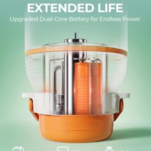 Licuadora Portatil personal travel blender 34OZ Smoothie Shake Juicer Cup 80W motor, 10-leaf system crushes ice in 30s. 34oz BPA-free cup with dual lids. 1500mAh battery, safety lock, easy clean. - Image 4