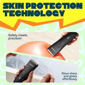 MANSPOT Manscape Groin & Body Hair Trimmer for Men, Electric Pubic Shaver Replaceable Ceramic Blade, Ball Razors for Men, Manscape Kit with 4 Guards, IPX7 Waterproof, Wet/Dry Use, 90-Minute Shaving - Image 9