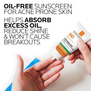 La Roche-Posay Anthelios Clear Skin Dry Touch Sunscreen for Face, SPF 60 Broad spectrum sunscreen with antioxidants, oil absorbing & non-greasy. Oxybenzone free, dry touch travel size sunscreen. - Image 4