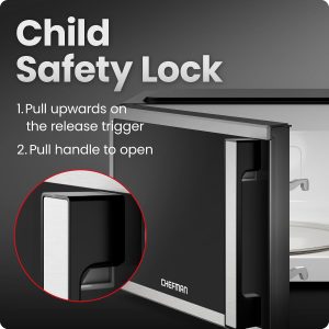 Chefman Compact Countertop Microwave, 0.7 Cu Ft, 700W, Stainless 10 Power Levels, 3 One-Touch Presets, +30 Second Button, Time & Weight Defrost, Mute Option, Child Safety Lock, Digital Timer - Image 3