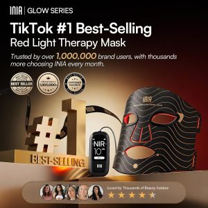 INIA Red Light Therapy Mask for Face, 850nm NIR, Red/Blue LED Light 4 Modes Visible Results in Just 4 Weeks, 220 LEDs, 105mW/cm² Output, 2600mAh Rechargeable Battery, 10-30min Timer, Auto Shut-off Visit the INIA Store - Image 10