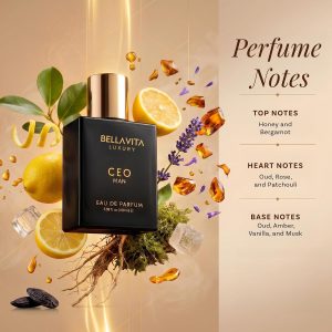 BellaVita Luxury CEO Man Perfume for Men (3.38 fl.oz) | Long-Lasting Men's Perfume with Lemon, Lavender, Tonka Vetiver & Moss Fragrance for Man | CEO Parfum for Men | Valentine's Day Gift for him - Image 4