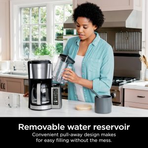 Ninja Fresh Brew Coffee Maker, 12 Cup Glass Carafe, Stainless Steel, CE251 Programmable, Classic & Rich brew, 70-oz. Removable Water Reservoir, Small Batch, 24-hr Delay Brew, Adjustable Warming Plate - Image 3